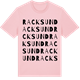 Pink Cotton t-shirt med Racksund ordlek t-shirt