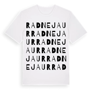 Radnejaur ordlek t-shirt – ekologisk bomull t-shirt från Pinshirt