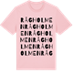 Pink Cotton t-shirt med Rågholmen ordlek t-shirt
