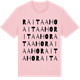 Pink Cotton t-shirt med Raitaaho ordlek t-shirt