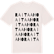 Vintage White t-shirt med Raitaaho ordlek t-shirt