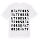 White t-shirt med Räktfors ordlek t-shirt