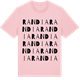 Pink Cotton t-shirt med Randia ordlek t-shirt