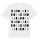 White t-shirt med Randia ordlek t-shirt