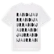 White t-shirt med Randijaur ordlek t-shirt