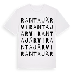 Rantajärvi ordlek t-shirt – ekologisk bomull t-shirt från Pinshirt