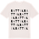 Vintage White t-shirt med Rattik ordlek t-shirt