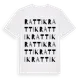 White t-shirt med Rattik ordlek t-shirt