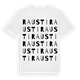 White t-shirt med Rausti ordlek t-shirt