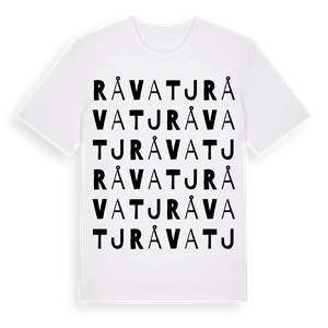 Råvatj ordlek t-shirt – ekologisk bomull t-shirt från Pinshirt