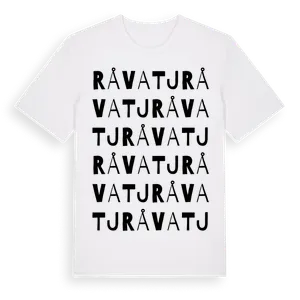 Råvatj ordlek t-shirt – ekologisk bomull t-shirt från Pinshirt