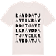 Vintage White t-shirt med Rávddatjavelk ordlek t-shirt