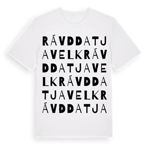 Rávddatjavelk ordlek t-shirt – ekologisk bomull t-shirt från Pinshirt
