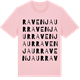 Pink Cotton t-shirt med Ravenjaur ordlek t-shirt