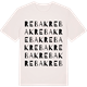 Vintage White t-shirt med Rebak ordlek t-shirt