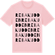 Pink Cotton t-shirt med Rebakudden ordlek t-shirt