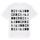 White t-shirt med Rebakudden ordlek t-shirt