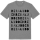 Mid Heather Gray t-shirt med Rebakudden ordlek t-shirt