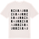 Vintage White t-shirt med Rebraur ordlek t-shirt