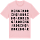 Pink Cotton t-shirt med Rengård ordlek t-shirt