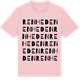 Pink Cotton t-shirt med Renheden ordlek t-shirt