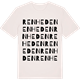 Vintage White t-shirt med Renheden ordlek t-shirt