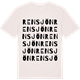 Vintage White t-shirt med Rensjön ordlek t-shirt