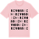 Pink Cotton t-shirt med Revonniemi ordlek t-shirt