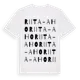 White t-shirt med Riita-Aho ordlek t-shirt