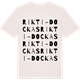 Vintage White t-shirt med Rikti-Dockas ordlek t-shirt