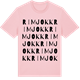 Pink Cotton t-shirt med Rimjokk ordlek t-shirt