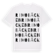 White t-shirt med Rimobäcken ordlek t-shirt