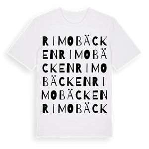 Rimobäcken ordlek t-shirt – ekologisk bomull t-shirt från Pinshirt