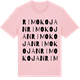 Pink Cotton t-shirt med Rimokojan ordlek t-shirt