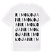 White t-shirt med Rimokojan ordlek t-shirt