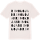 Vintage White t-shirt med Rimokojan ordlek t-shirt
