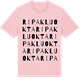 Pink Cotton t-shirt med Ripakluokta ordlek t-shirt
