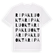 Ripakluokta ordlek t-shirt