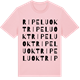 Pink Cotton t-shirt med Ripeluokt ordlek t-shirt