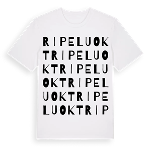 Ripeluokt ordlek t-shirt – ekologisk bomull t-shirt från Pinshirt