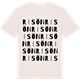 Vintage White t-shirt med Risön ordlek t-shirt