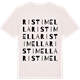 Vintage White t-shirt med Ristimella ordlek t-shirt