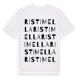 White t-shirt med Ristimella ordlek t-shirt