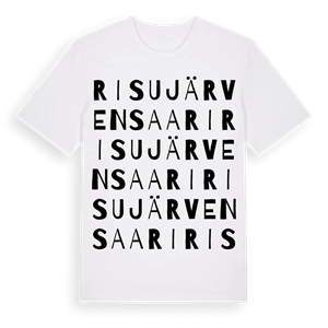 Risujärvensaari ordlek t-shirt – ekologisk bomull t-shirt från Pinshirt