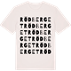 Vintage White t-shirt med Rödberget ordlek t-shirt