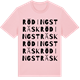 Pink Cotton t-shirt med Rödingsträsk ordlek t-shirt
