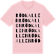 Pink Cotton t-shirt med Rödkallen ordlek t-shirt