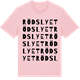 Pink Cotton t-shirt med Rödslyet ordlek t-shirt