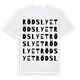 White t-shirt med Rödslyet ordlek t-shirt