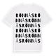 White t-shirt med Rönnås ordlek t-shirt